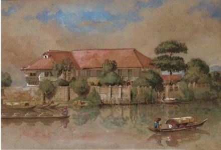 A house on the Rio Pasig, Manila