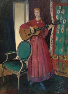 Girl Playing a Guitar