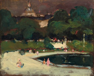Luxembourg Gardens, Stormy Sky