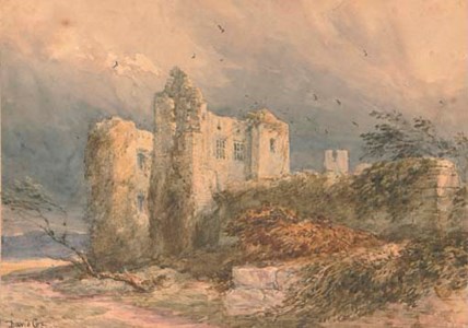 Kenilworth Castle, a blustery day