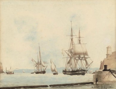 Shipping at the harbour mouth, Marseilles