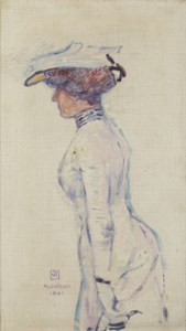 Silhouette de Madame Georges Flé (Laure Flé) à Ambleteuse ; Laure Flé, Étude pour une composition