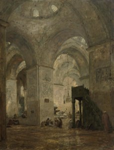 Oosterse Moskee: interior of the Ulu mosque in Bursa, Turkey
