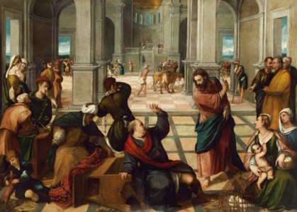 BONIFACIO DE' PITATI, CALLED BONIFACIO VERONESE, Christ driving the money changers from the Temple