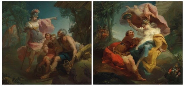 Erminia amongst the Shepherds; and Rinaldo and Armida in the Garden of Delights