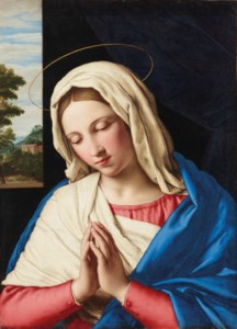 The Madonna at prayer, a landscape beyond