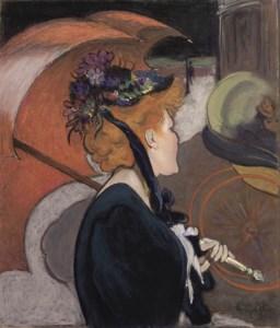 Femme au parapluie
