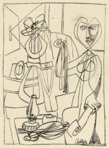 Two figures in an interior