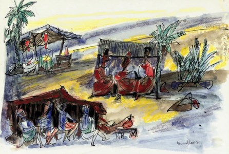 An Arab encampment