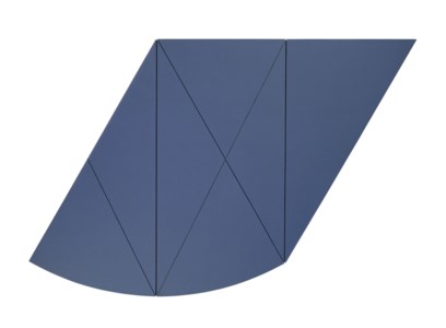 Robert Mangold, X Series Central Diagonal I (Blue)