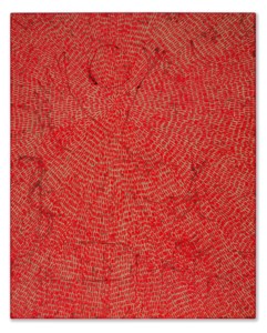 Jennifer Guidi, Energy of Love (Painted Universe Mandala SF #4F, Red, Natural Ground)