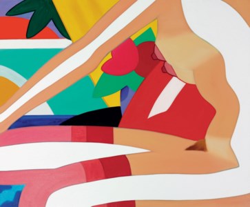 Tom Wesselman, Sunset Nude with Red Stockings