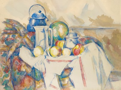 Paul Cézanne, Nature morte avec pot au lait, melon et sucrier