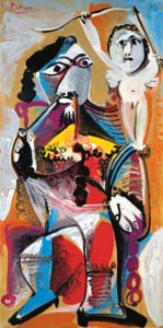 Pablo Picasso, Homme à la pipe assis et amour