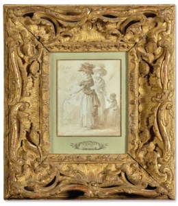 Elégantes avec un jeune garçon en promenade