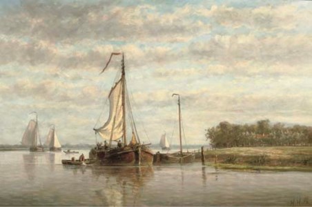 Along a river in summer