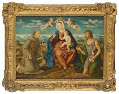 The Madonna and Child with Saints Francis of Assisi and John the Baptist