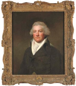 Portrait of James Hatch (c.1751-1806), of Claybury Hall, Essex, half-length, in a brown coat and white cravat