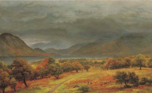 View of Place Fell and Hellvellyn, Ullswater, from Gowbarrow Park