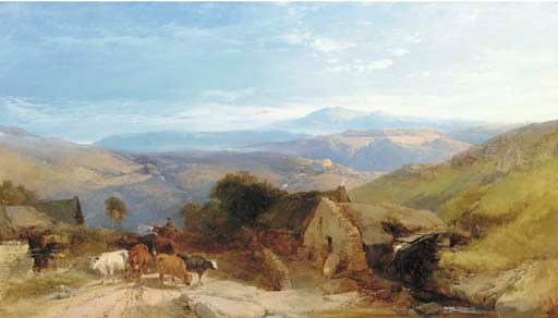 Scene in the Scottish Highlands, afternoon effect