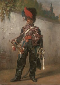 A trumpeter from the 9th regiment of the French Hussars, circa 1820