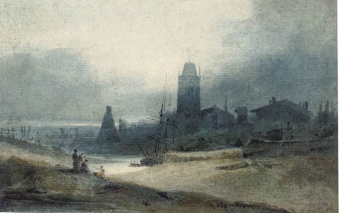 Bristol, with the church of St Mary Redcliffe