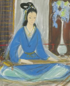 Lin Fengmian 林風眠, Lady Playing Qin