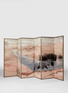 Paravent à six feuilles, vers 1930