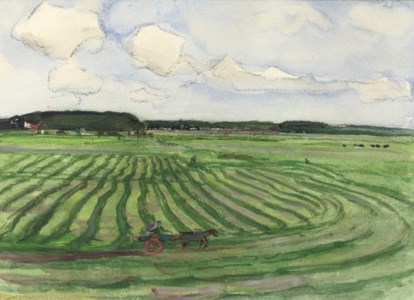 Landscape with mowed field II