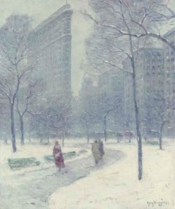 Guy Wiggins, Madison Square, Flatiron Building, Winter