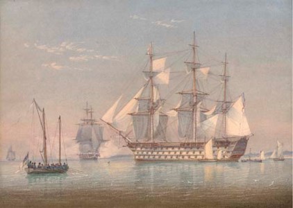 A First Rate lying in Spithead