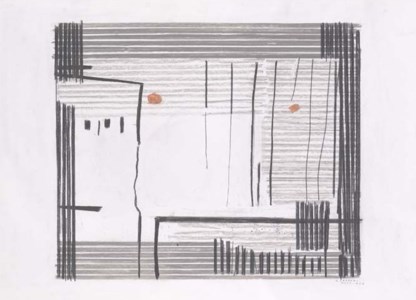 Lotto di 4 opere: a) Senza titolo firmato e datato B. Lazzari, Roma 1973 (in basso a destra) matita e tempera su carta cm 50x70,5 Eseguito nel 1973 Esposizioni: Macerata, Musei Comunali, Pinacoteca Comunale Chiesa S.Paolo, Bice Lazzari , 14 maggio-22 giugno 1988, cat., p. 54, n. 51 (illustrato) Provenienza: Collezione Elena La Cava, Roma b) Senza titolo firmato e datato B. Lazzari, Roma 1974 (in basso a destra) matita e tempera su carta cm 50x71 Eseguito nel 1974 Provenienza: Collezione Elena La Cava, Roma c) Senza titolo firmato e datato B. Lazzari 1968 (in basso a destra); firmato B. Lazzari (sul retro) inchiostro nero e rosso su carta cm 50x70 Eseguito nel 1968 Provenienza: Collezione Elena La Cava, Roma d) Senza titolo firmato e datato B. Lazzari 1968 (in basso a destra) matita e tempera su carta cm 48x68 Eseguito nel 1968 Provenienza: Collezione Elena La Cava, Roma (4)