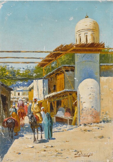 Sunlit street in Uzbekistan