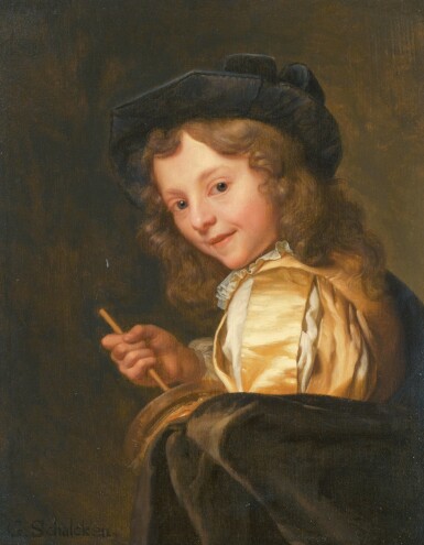 A young boy playing a rommelpot