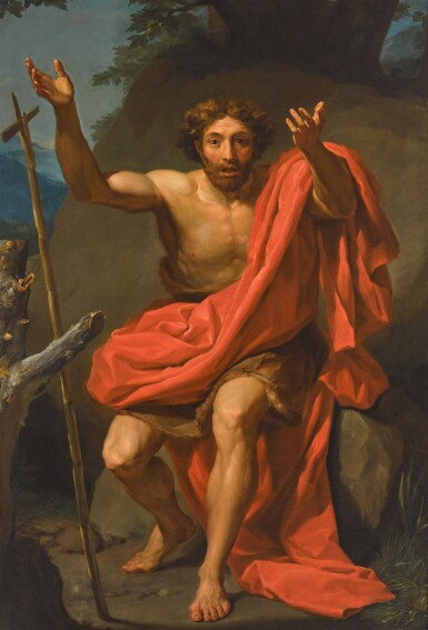 Saint John the Baptist preaching in the wilderness
