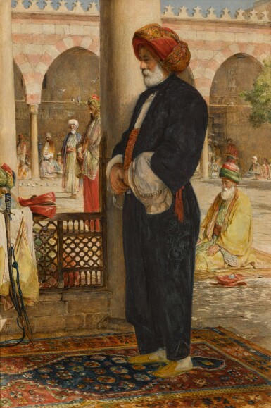 Interior of a Mosque at Cairo, Afternoon Prayer (The 'Asr) 