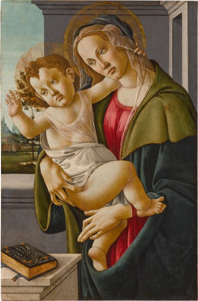 Alessandro di Mariano Filipepi, called Botticelli, and Studio, The Virgin and Child, with a landscape beyond