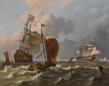 The Koning Willem III and other ships in the sea-roads off Texel