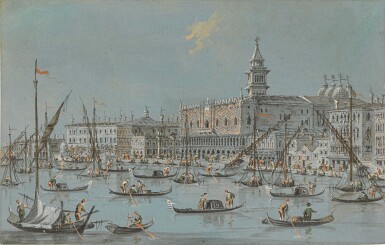 View of the Riva degli Schiavoni, Venice, with the Palazzo Ducale and Libreria di Sansovino