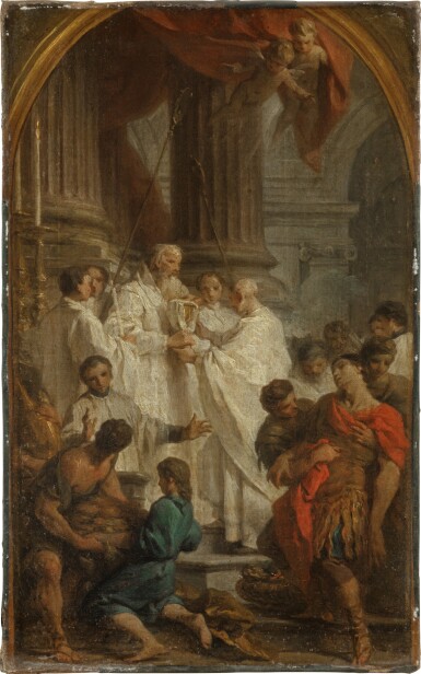 A sketch for the modello of the Mass of St Basil | Esquisse pour le modello de la messe de saint Basile