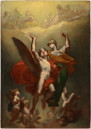 Minerva Leading the Genius of the Arts into Immortality | Minerve conduisant le Génie des Arts à l'Immortalité