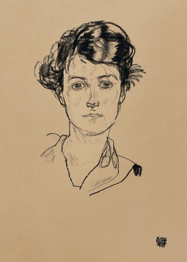 Porträtstudie (Mädchenkopf) - Hilde Ziegler (Portrait Study (Head of a Girl) - Hilde Ziegler) 