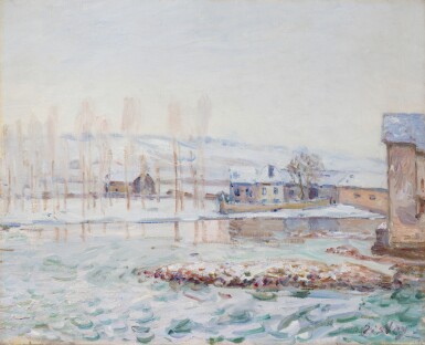 Moret-sur-Loing, les moulins, effet de neige