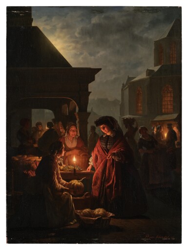 The Groenmarkt in The Hague at Night