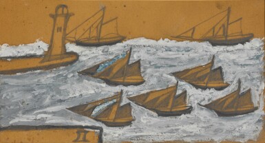 Gaff-rigged Sailing Boats Returning to Harbour