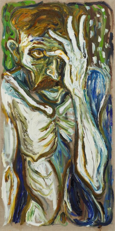 Self portrait with hand