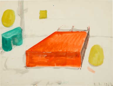 Study for Bed and Dresser