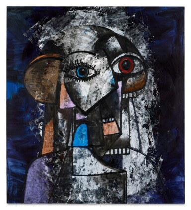 George Condo, Blue Monumental Head