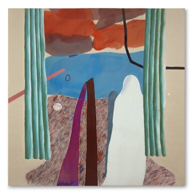 David Hockney, Painted Landscape (Or Red and Blue Landscape)