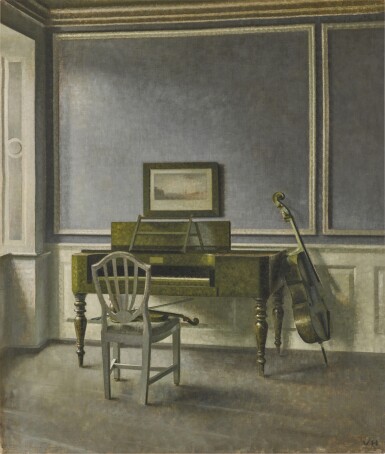 Vilhelm Hammershøi, Interior. The Music Room, Strandgade 30